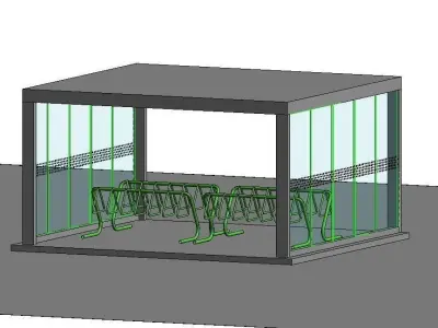 Bike Shelter -Large 3D model