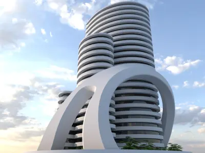 Sci-Fi Futuristic Buildings - High-Quality Pack 3D model