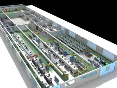  Factory Interior Scene 