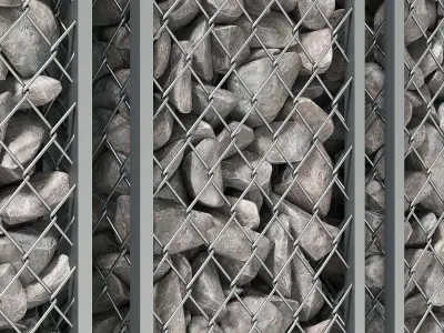 Gabion stone small 3D model