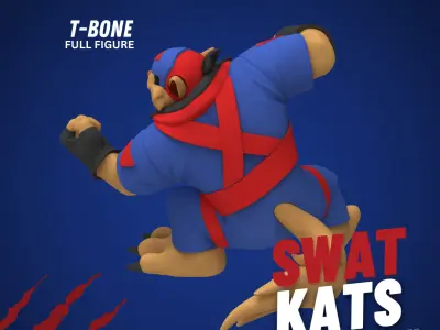 Swat Kats figures - TBone 3D print model