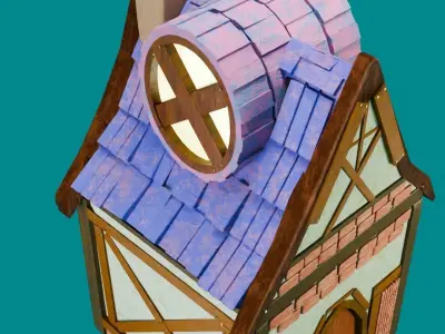 Stylized House Free 3D model