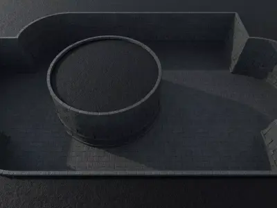 Modular Dungeon Walls Low-poly 3D model