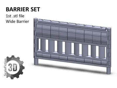  1 - 87 H0-Scale - Barriers Set - Resin printable 3D print model
