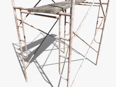 Metal Scaffolding Free low-poly 3D model