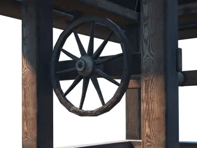 Well - Slav Architecture Low-poly 3D model