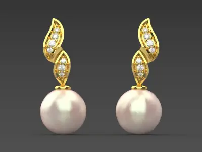 ocean earring pe0036 3D print model