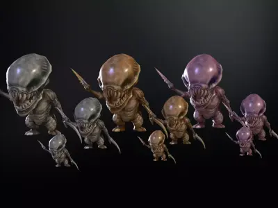 Minimonster3Pack1 Low-poly 3D model