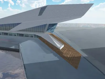  Amsterdam Eye Film Museum and ADAM Lookout 3d model Low-poly 3D model