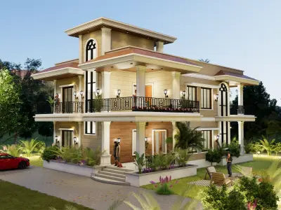 Modern Neo-Classical House - Luxury Residential Villa  3D model