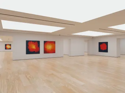 Art Museum Gallery Interior 17 Low-poly 3D model
