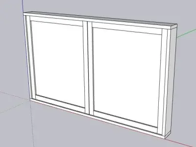 SketchUp dynamic window Low-poly 3D model
