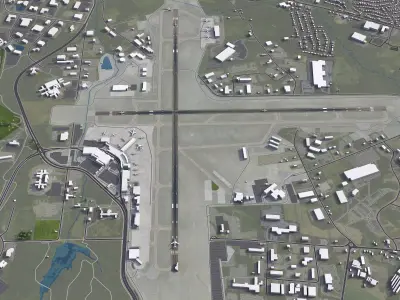 Albany - Airport - ALB Low-poly 3D model