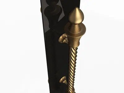 Door Knob 02 Low-poly 3D model