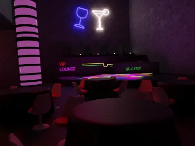 Night Club Low poly Web Ready Low-poly 3D model