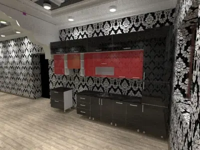 3d kitchen wallpaper for 3D model