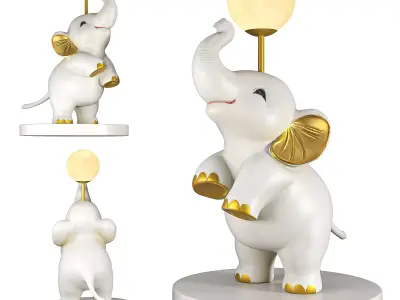 Whimsical Animal Light Ball Decor 3D model