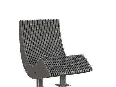 Park benches chaise lounge 3D model