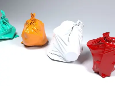 Trash Bag Set 3D model