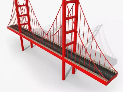 Cartoony Bridge Low-poly 3D model