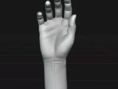 Hand Relaxed Artist mannequin 3D model
