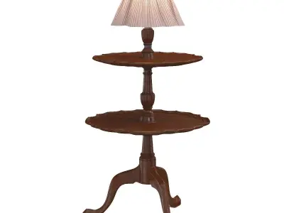 Antique Two Tier Floor Lamp 3D model