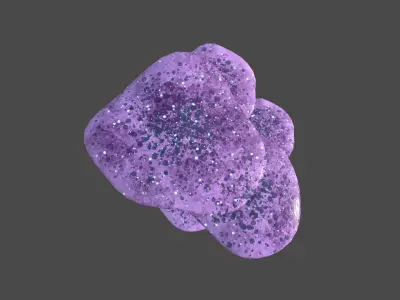 Fantasy Mushroom I01 Blue Purple - Scene Backdrop Design Low-poly 3D model