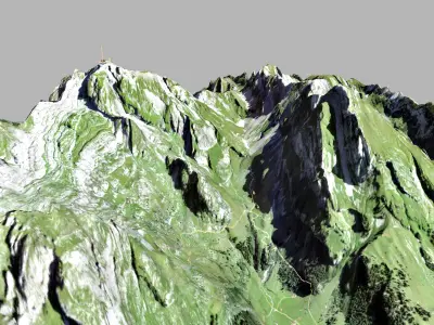  Mountain landscape The Appenzell Alps  3D model