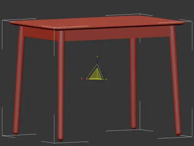 TABLE GLIMPS WALNUT 3D model