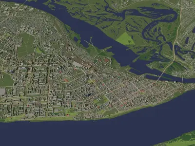 Samara Russia - city and urban 3D model