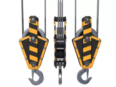 Crane Hook 3D model 4
