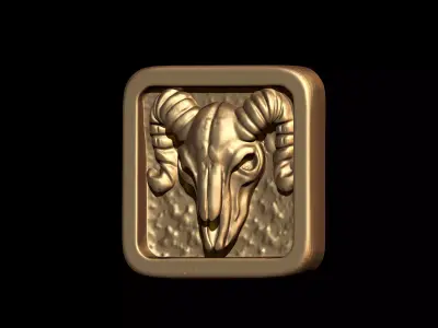 Gothic Aries Animal Bone 3D print model