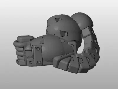 CHIBI-TECH SD - UNDERSLUNG-KINETIC ARM     3D print model