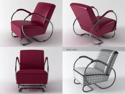 Tube armchair 3D model