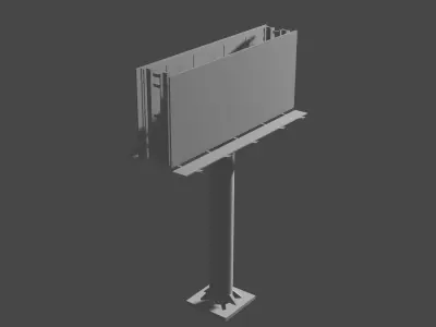 Billboard two side low-poly 3d model  Low-poly 3D model