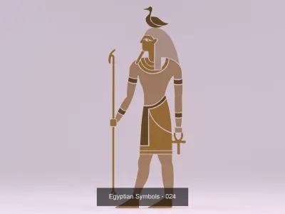 10 Models - Egyptian Symbols - Collection 03 3D Model Pack