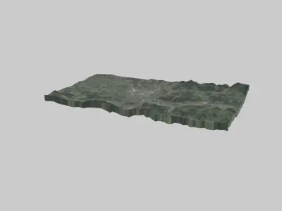 Basel City Low-poly 3D model