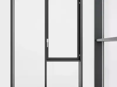 Panoramic glazing Stained glass 75 Low-poly 3D model