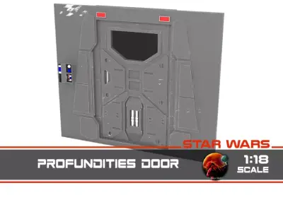 Profundities door 1-18 scale Kenner Hasbro 3D print model