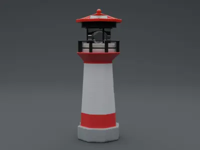 Light house Low-poly 3D model get