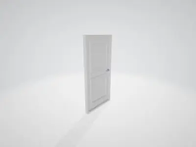 Low-poly 3d door Low-poly 3D model