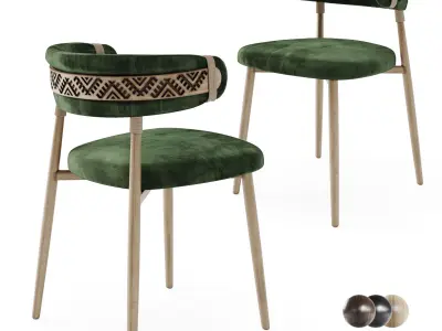 Ethno Rivne Dining Chair 3D model