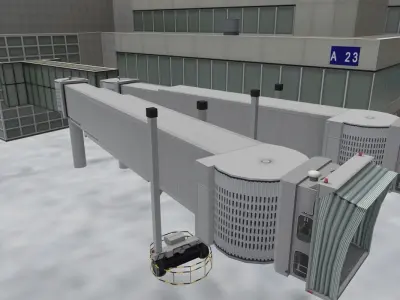EDDF Terminal 1A2 2 Low-poly 3D model