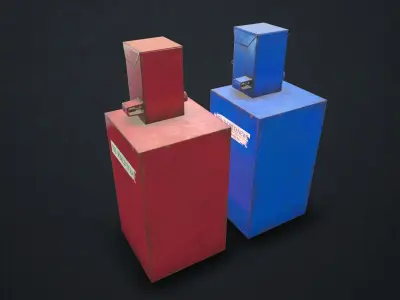 Newspaper Dispenser Low-poly 3D model