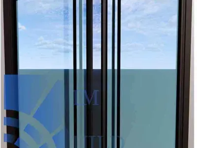 Exterior Double Door Revit Family full parametric 3D model