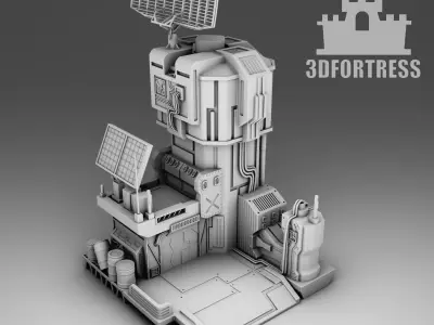 Mars base telecom 3D print model