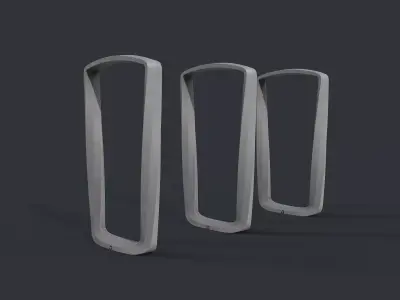Bike Rack 23 PBR Game Ready Low-poly 3D model