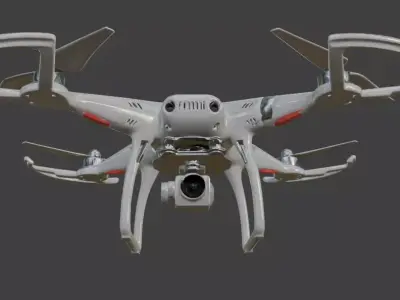 white drone 3d model 3D model