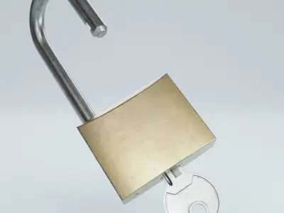 Padlock and Key 3D Model Pack