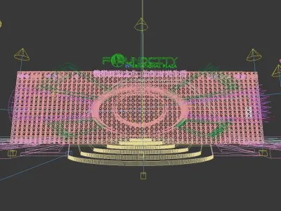 Stage party concert fashion catwalk T station  3 3D model